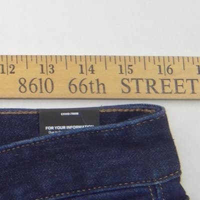 Express Barely Boot Low Rise Dark Wash Stretch Jeans EXWD-7900B - Thumbnail 7