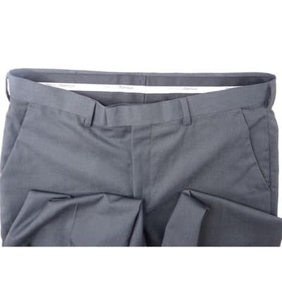 Easy Portfolio Classic Fit Men's Charcoal Gray Dress Pants 33x30 Wool Blend - Thumbnail 4