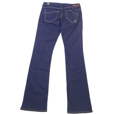 Express Barely Boot Low Rise Dark Wash Stretch Jeans EXWD-7900B - Thumbnail 5