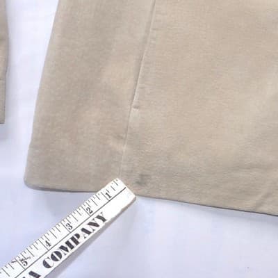 Luxurious Siena Women's Beige Genuine Suede Leather Blazer Jacket Size 10 - Thumbnail 9