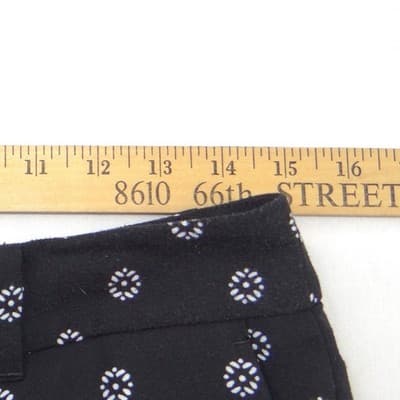 Ann Taylor Factory Womens Black White Floral Medallion Wide Leg Pants Size 4 - Thumbnail 4