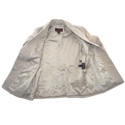Luxurious Siena Women's Beige Genuine Suede Leather Blazer Jacket Size 10 - Thumbnail 2