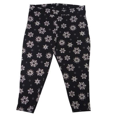Torrid Black Skull Snowflake Leggings Capris Size 4 Workout Comfy Casual