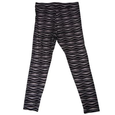 PINK Victoria's Secret Geometric Wave Print Leggings Size L Black White - Thumbnail 3