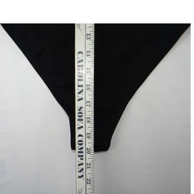 Black One Shoulder Cutout Ribbed Bodysuit Size M - Thumbnail 7