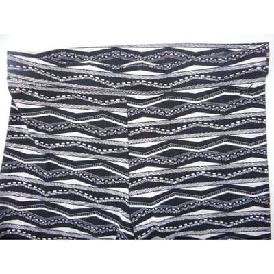 PINK Victoria's Secret Geometric Wave Print Leggings Size L Black White - Thumbnail 4