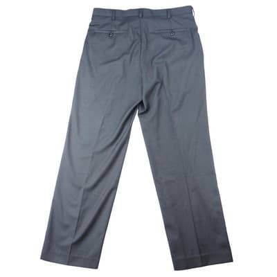 Easy Portfolio Classic Fit Men's Charcoal Gray Dress Pants 33x30 Wool Blend - Thumbnail 3