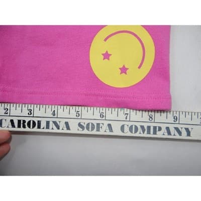 Kids Bright Pink Smiley Face Graphic Sweatpants Flare Leg - Thumbnail 5