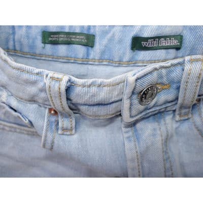 Wild Fable Womens Light Wash Denim Cutoff Shorts High Rise Distressed Size L - Thumbnail 2