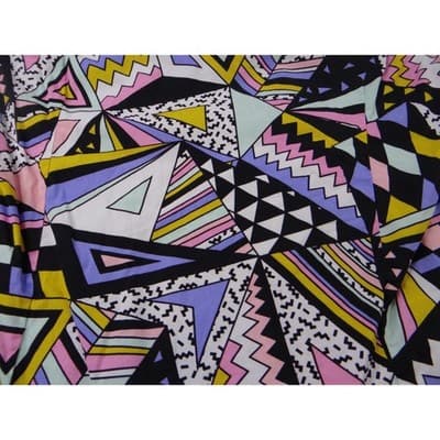 MASSIVE Men's Geometric Print Short Sleeve Button Up Shirt Small - Thumbnail 5