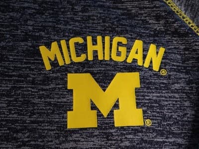 Colosseum Michigan Half-Zip Pullover - Navy & Yellow - Thumbnail 2