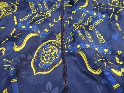 VINTAGE NWT Lauren Brooke Quilted Patterned Blue Jacket - Thumbnail 5