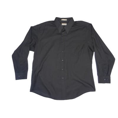 Van Heusen Men's Black Long Sleeve Dress Shirt - XL