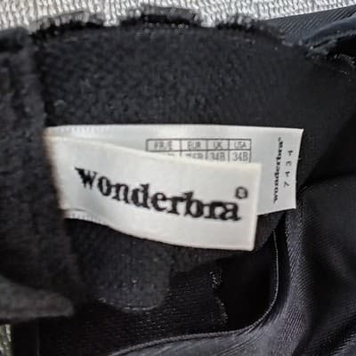 Wonderbra Black Longline Strapless Bra Sweetheart Underwire 34B - Thumbnail 3
