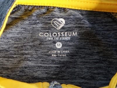 Colosseum Michigan Half-Zip Pullover - Navy & Yellow - Thumbnail 3