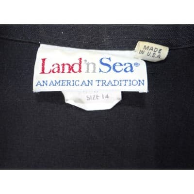 Vintage Land n Sea Black Blazer Jacket An American Tradition Size 14 - Thumbnail 2