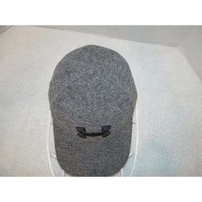 Under Armour Mens Heather Grey Stretch Fit Baseball Cap Hat LG/XL - Thumbnail 5