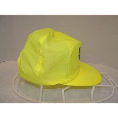 Vintage USA Today Hat Neon Yellow Nylon Rope Snapback Cap 90s Media Promo - Thumbnail 5