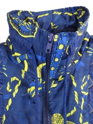 VINTAGE NWT Lauren Brooke Quilted Patterned Blue Jacket - Thumbnail 4