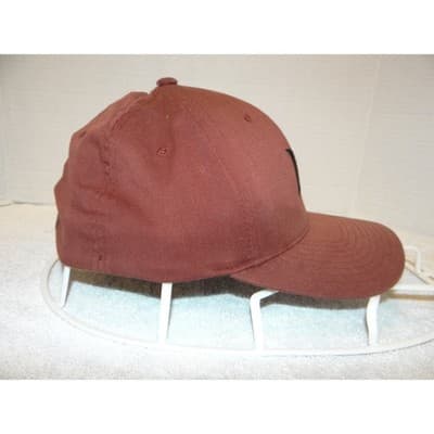 Hurley Flexfit Baseball Cap Hat Burgundy Maroon Embroidered Logo Mens S-M - Thumbnail 5