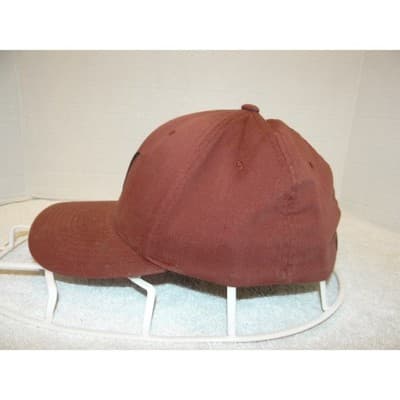 Hurley Flexfit Baseball Cap Hat Burgundy Maroon Embroidered Logo Mens S-M - Thumbnail 3