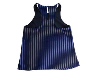Banana Republic Chic Striped Tank Top - Navy & Blue - Thumbnail 4