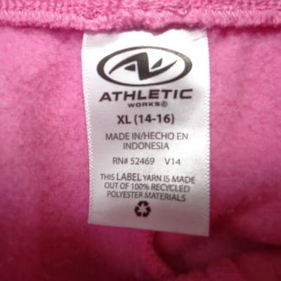 Athletic Works Kids Pink Sweatpants Joggers Size XL 14 16 Recycled Polyester - Thumbnail 4