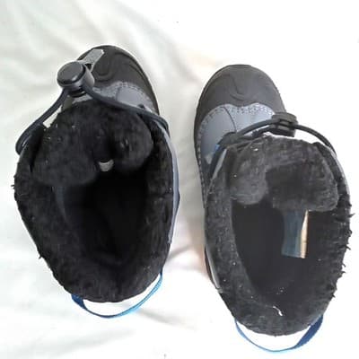 Columbia Kids Waterproof Snow Boots Grey Black Blue Omni-Heat Size 1 - Thumbnail 6