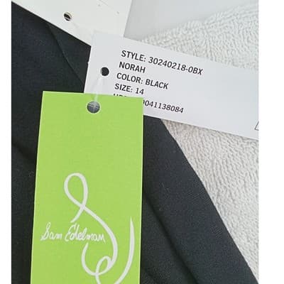 NWT-Sam Edelman Norah Black Wide Leg Ankle Pants Womens Size 14 Career Trousers - Thumbnail 4