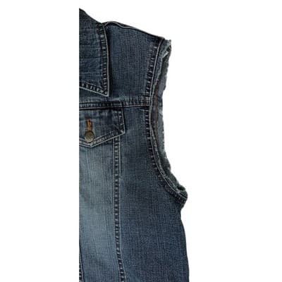 Lee Women's Denim Vest Distressed Raw Hem Blue Size L - Thumbnail 2
