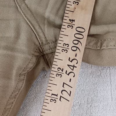 Carhartt Relaxed Straight Fit Work Pants Mens 40x34 Tan Canvas Utility Trousers - Thumbnail 5