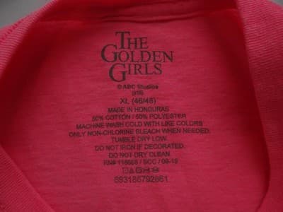 Pink Sleeveless Vintage Themed Graphic Tank Top - Stay Golden - Thumbnail 4