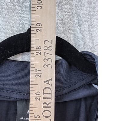 NWT-Armani Exchange Mens Deep Navy Quarter Zip Polo Shirt Size S - Thumbnail 7