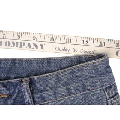 Y2K inspired Extreme Wide Leg Denim Jeans Cropped Raw Hem On Trend - Thumbnail 3