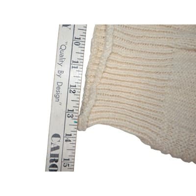 MICAS Cream Cable Knit Diamond Pattern Oversized Poncho Sweater One Size - Thumbnail 7
