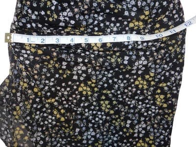 Y2K Ultra Flirt Women's Black Floral Midi Dress Size Small - Thumbnail 3