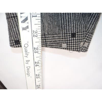 Vintage HBS LTD Trendy Plaid Double Breasted Blazer Jacket Gray Black White - Thumbnail 8