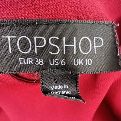 Topshop Womens Burgundy Wine V-Neck Spaghetti Strap Camisole Tank Top Size 6 - Thumbnail 2