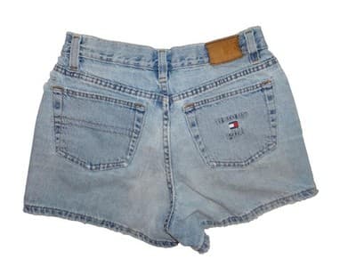 Y2K Tommy Hilfiger Women's Denim Shorts Light Wash - Thumbnail 2