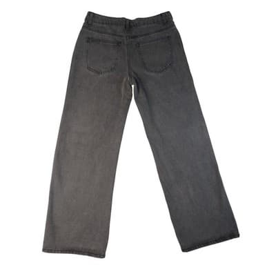 EDIKTED Wide Leg Jeans Charcoal Wash Women's Size M - Thumbnail 4