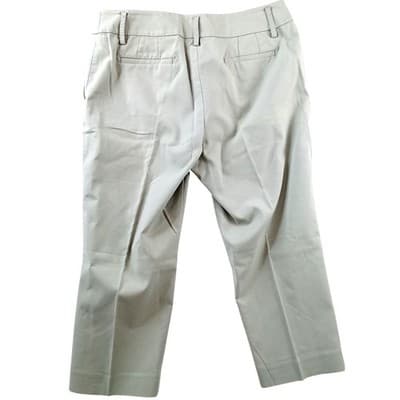 Ann Taylor LOFT Petites Julie Crop Pants Light Khaki Stone Size 10P - Thumbnail 3