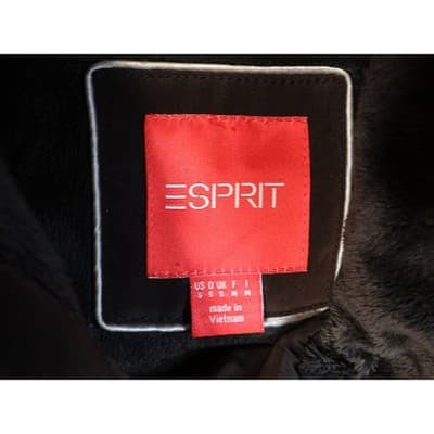 Esprit Quilted Hooded Toggle Jacket Brown Women's Size Medium Cozy Warm Winter - Thumbnail 2