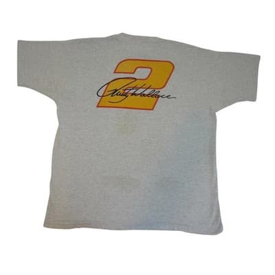 Vintage Rusty Wallace Racing T-Shirt Distressed - Thumbnail 2