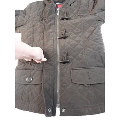 Esprit Quilted Hooded Toggle Jacket Brown Women's Size Medium Cozy Warm Winter - Thumbnail 9