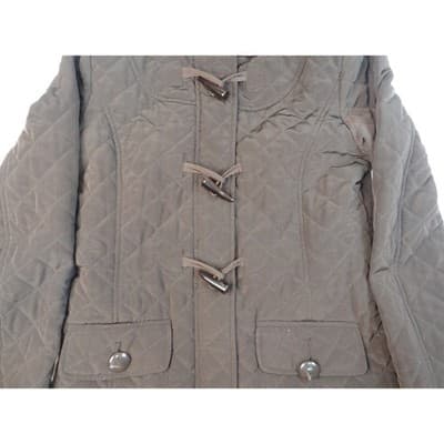 Esprit Quilted Hooded Toggle Jacket Brown Women's Size Medium Cozy Warm Winter - Thumbnail 15