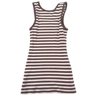 Gap Women Striped Tank Top Brown White Ribbed Racerback Casual Size XS - Thumbnail 3