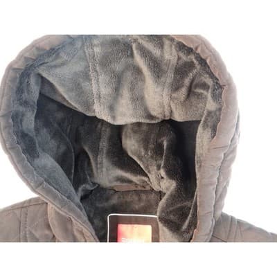 Esprit Quilted Hooded Toggle Jacket Brown Women's Size Medium Cozy Warm Winter - Thumbnail 10