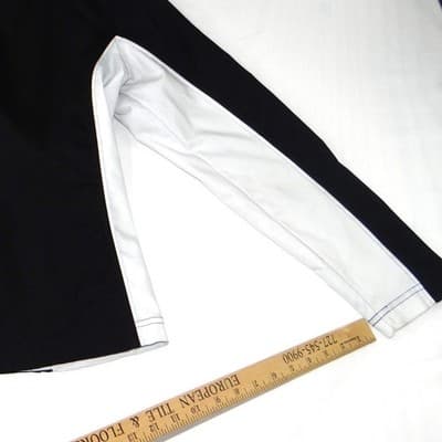 Womens Black White Colorblock Full Zip Track Jacket Size Large Athletic - Thumbnail 5