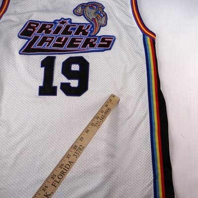 MTV Brick Layers Jersey 19 Kalith XXXL White Basketball Music Television - Thumbnail 6