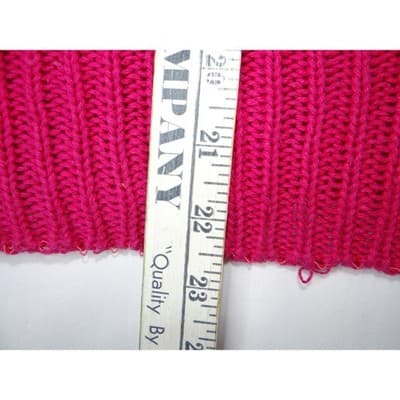 Vintage Nicole Curie Knit Sweater Women M Pink Short Sleeve Textured Pullover - Thumbnail 4